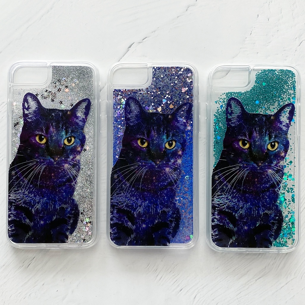 GALAXY CAT iPhoneグリッターケース