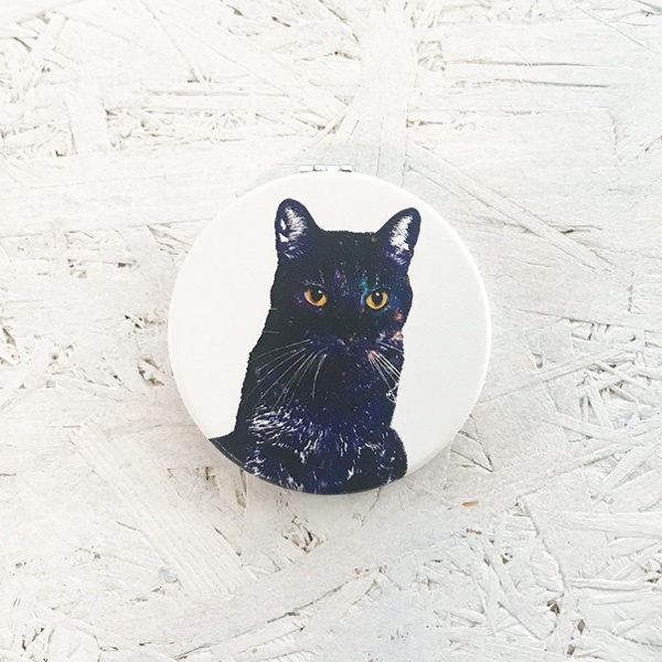 GALAXY CAT 折りたたみコンパクトミラー 手鏡