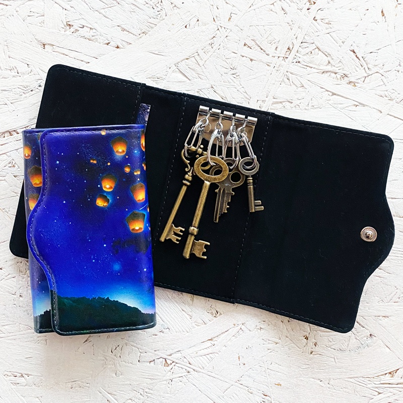 ランタンと星空 キーケース