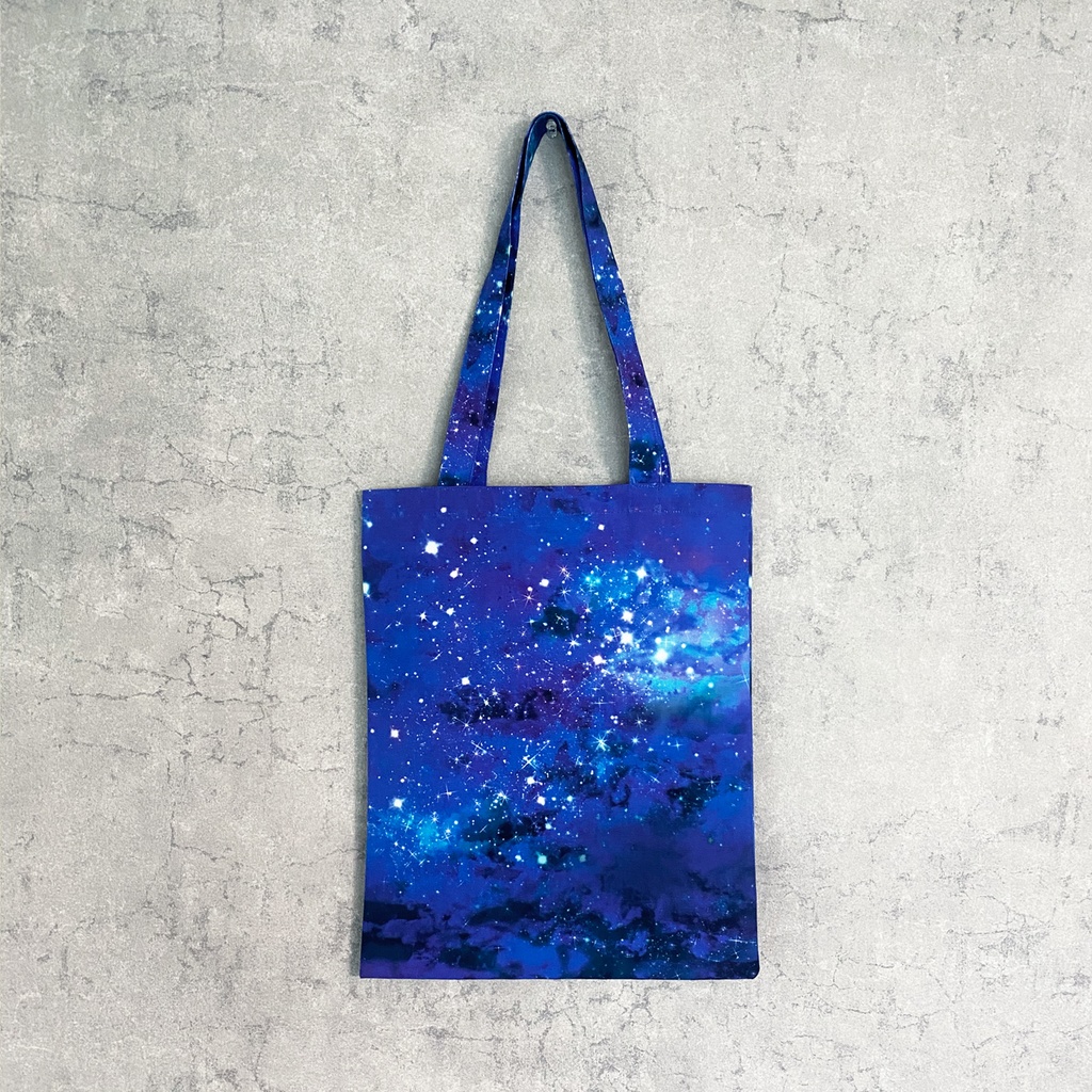 星と銀河の宇宙柄 トートバッグ