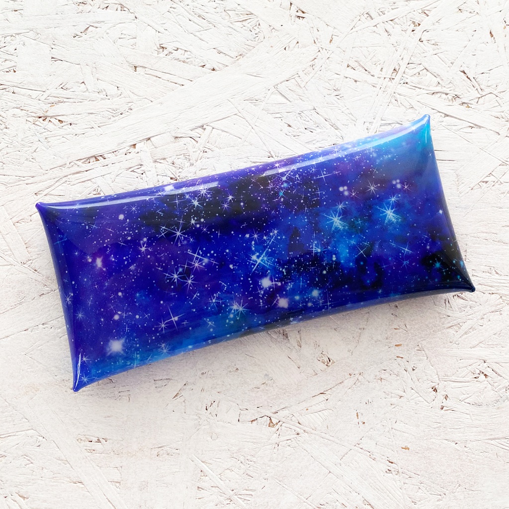 星と銀河の宇宙柄 PVCマルチケース（大）