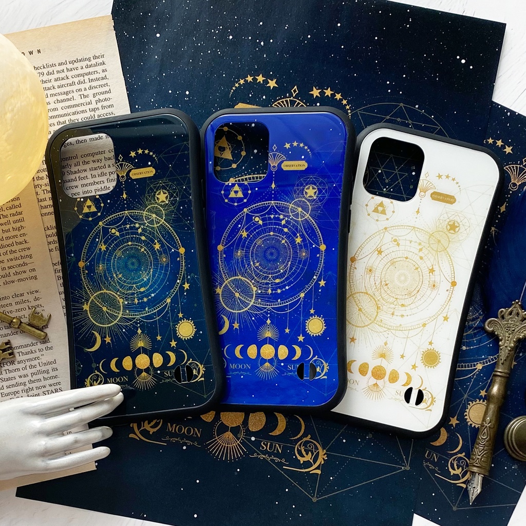 空想天体古書Ⅱ・月の満ち欠け iPhoneグリップケース