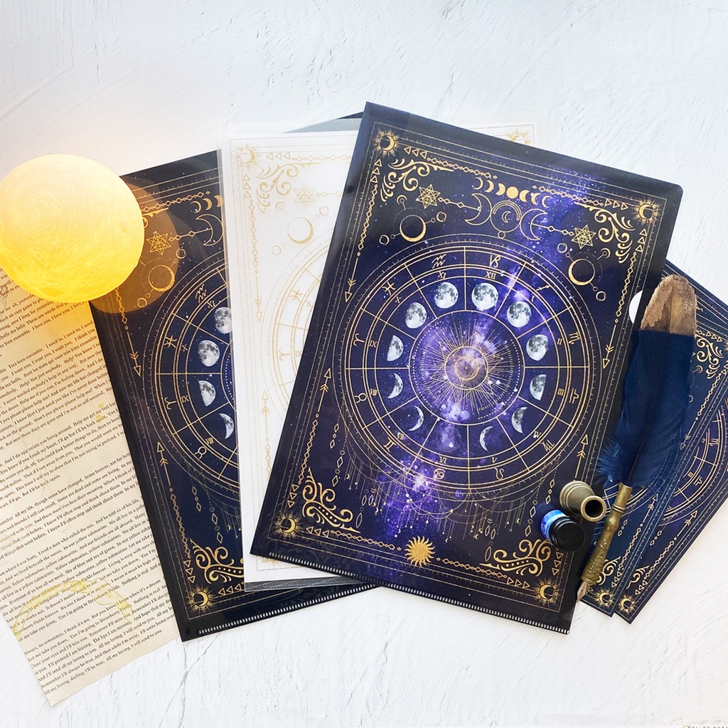 月の満ち欠け・12星座 クリアファイル 3個セット