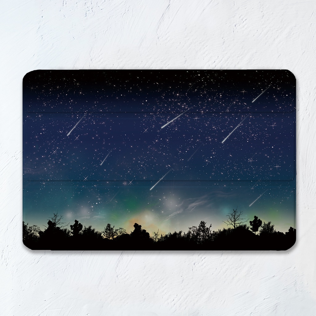 夜空に降り注ぐ流星柄 iPadケース