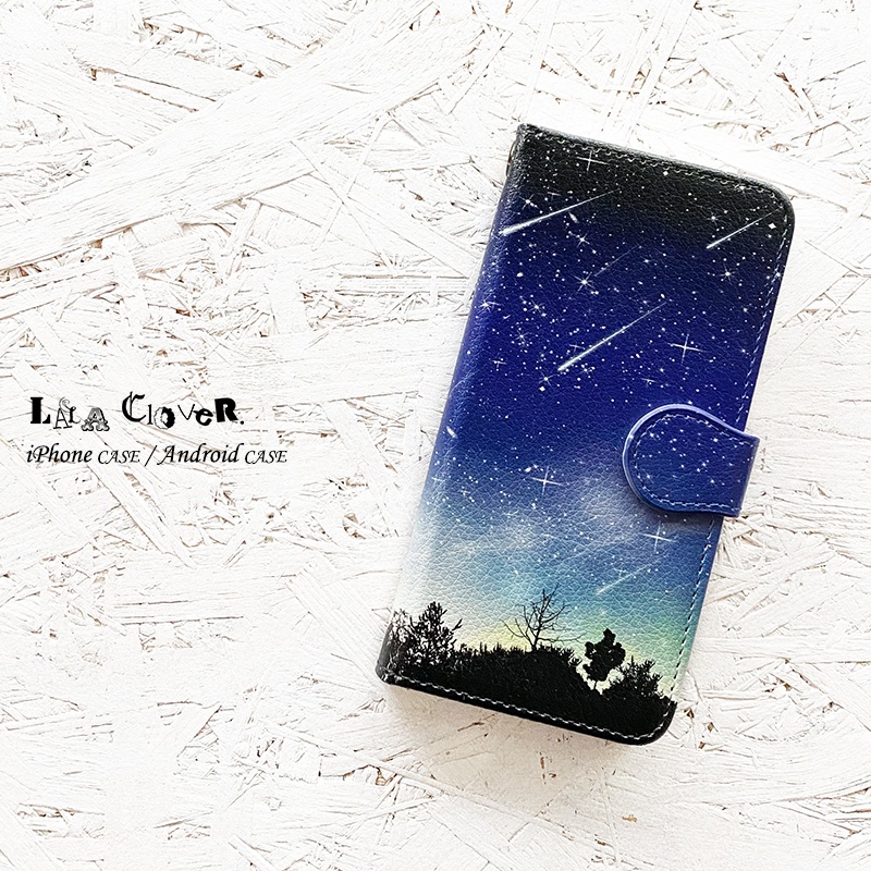 流星 手帳型 iPhoneケース スマホケース