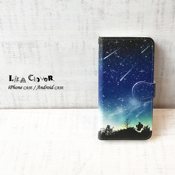 流星 手帳型 iPhoneケース スマホケース