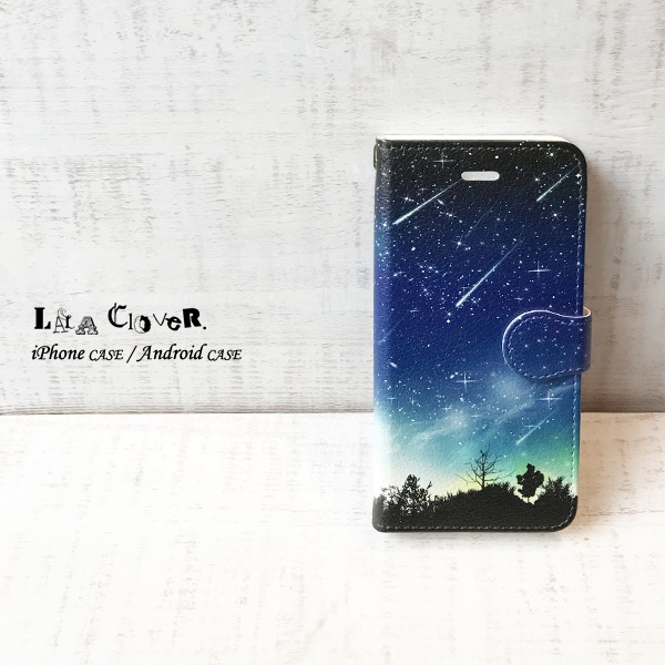 ☆流星 手帳型 iPhoneケース スマホケース
