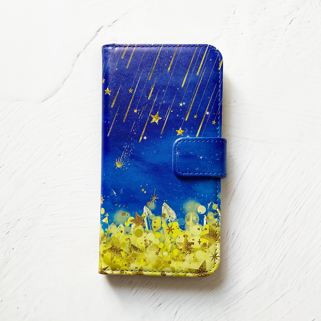 星降る夜 手帳型 iPhoneケース スマホケース