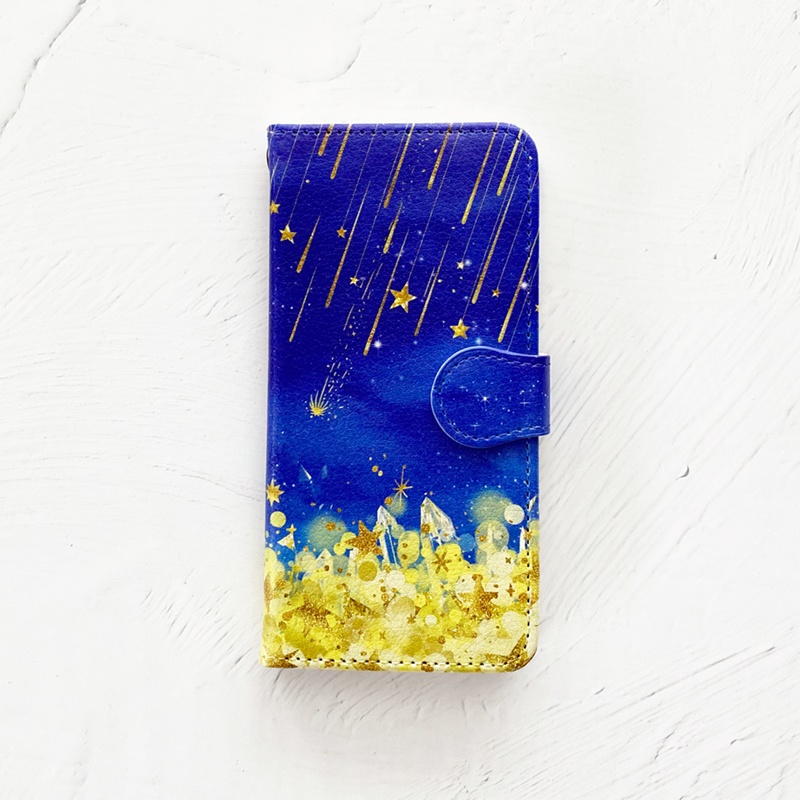 星降る夜 手帳型 iPhoneケース スマホケース