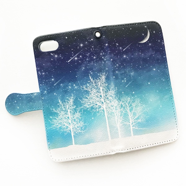 冬の星空 手帳型 iPhoneケース スマホケース