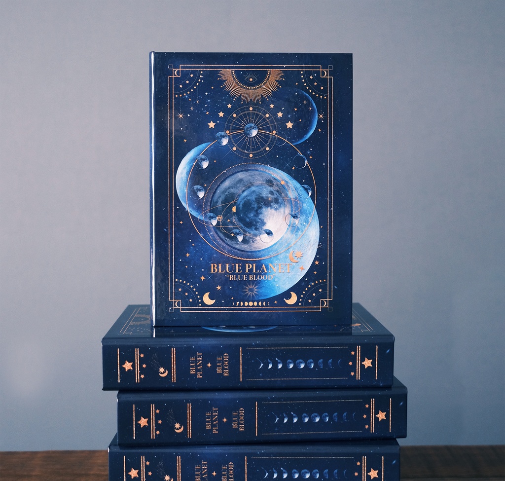 魔法の本のようなブックボックス 青の惑星 "BLUE PLANET" 