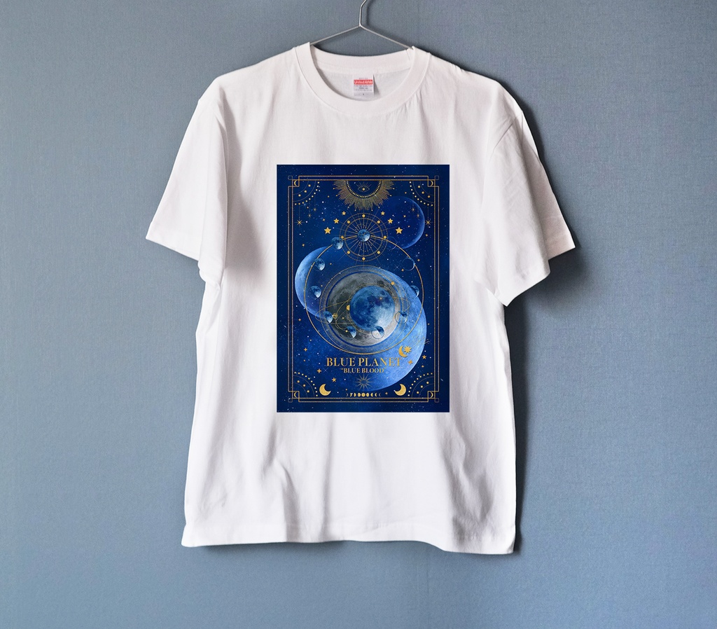 青の惑星 "BLUE PLANET" Tシャツ 2 WHITE（men&women）