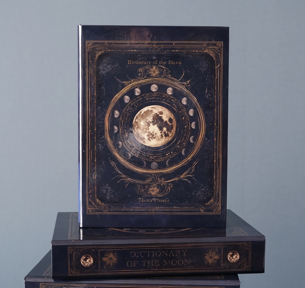 魔法の本のようなブックボックス "月の図鑑" / 小物入れ
