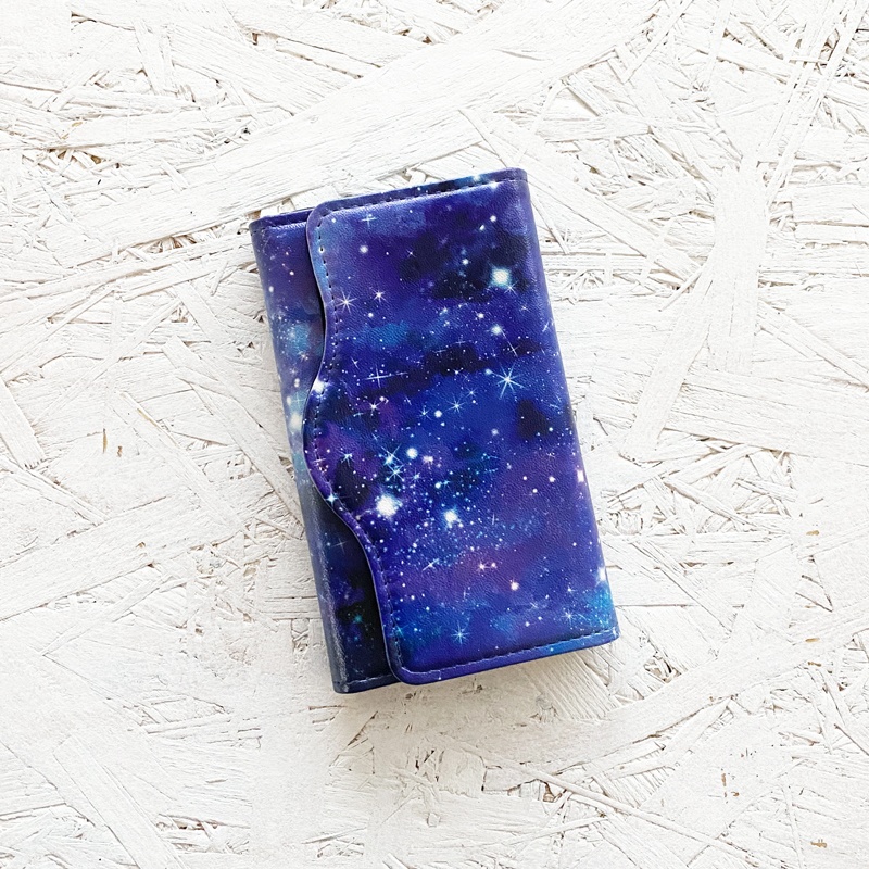 星と銀河の宇宙柄 キーケース スマートキー