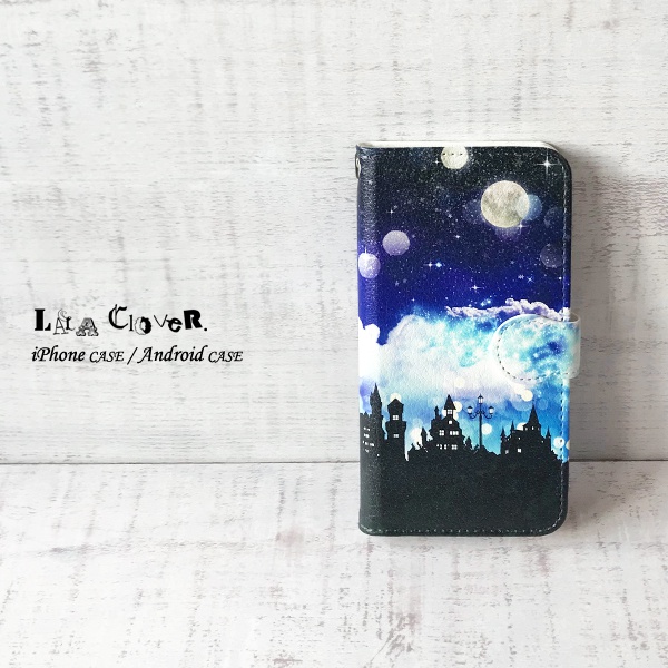 Fantasy Night 手帳型 iPhoneケース スマホケース