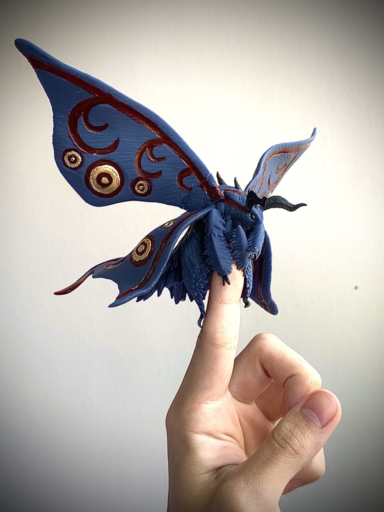 もふもふ蛾の指人形 飛翔ver.