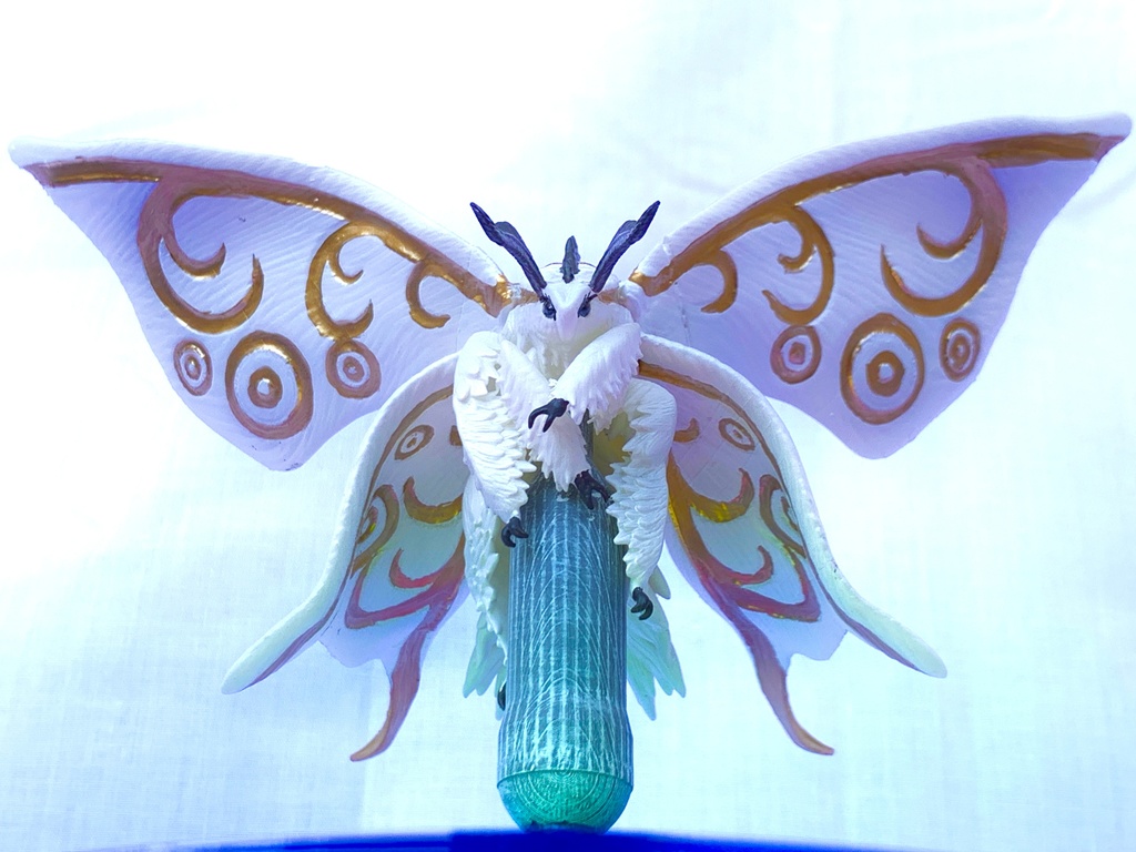 もふもふ蛾の指人形 飛翔ver.