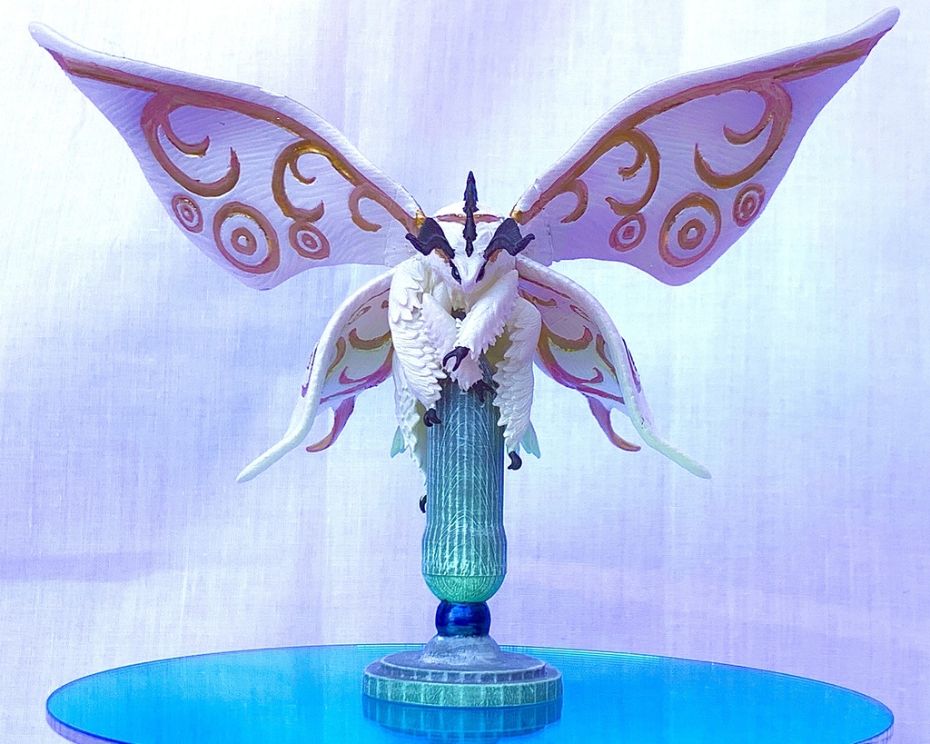 もふもふ蛾の指人形 飛翔ver.