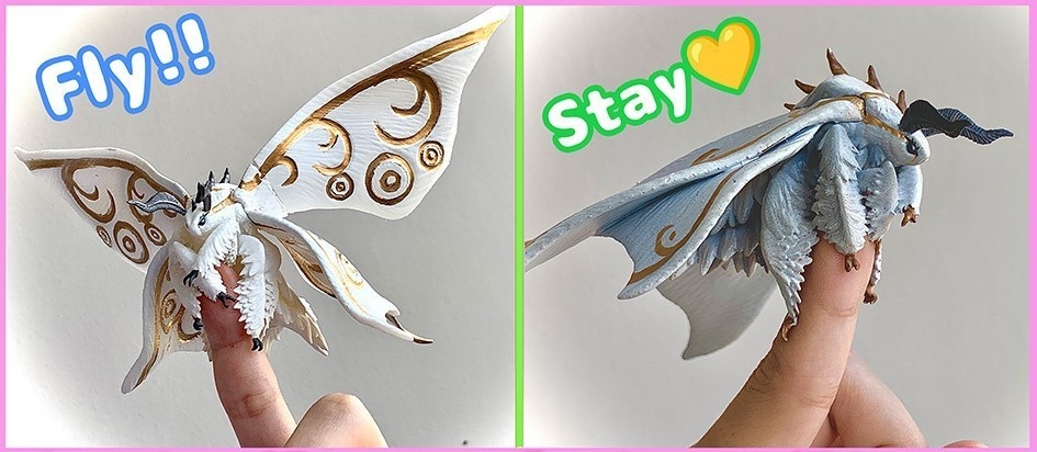 【フィギュア】もふもふ蛾の指人形 Stay/Fly
