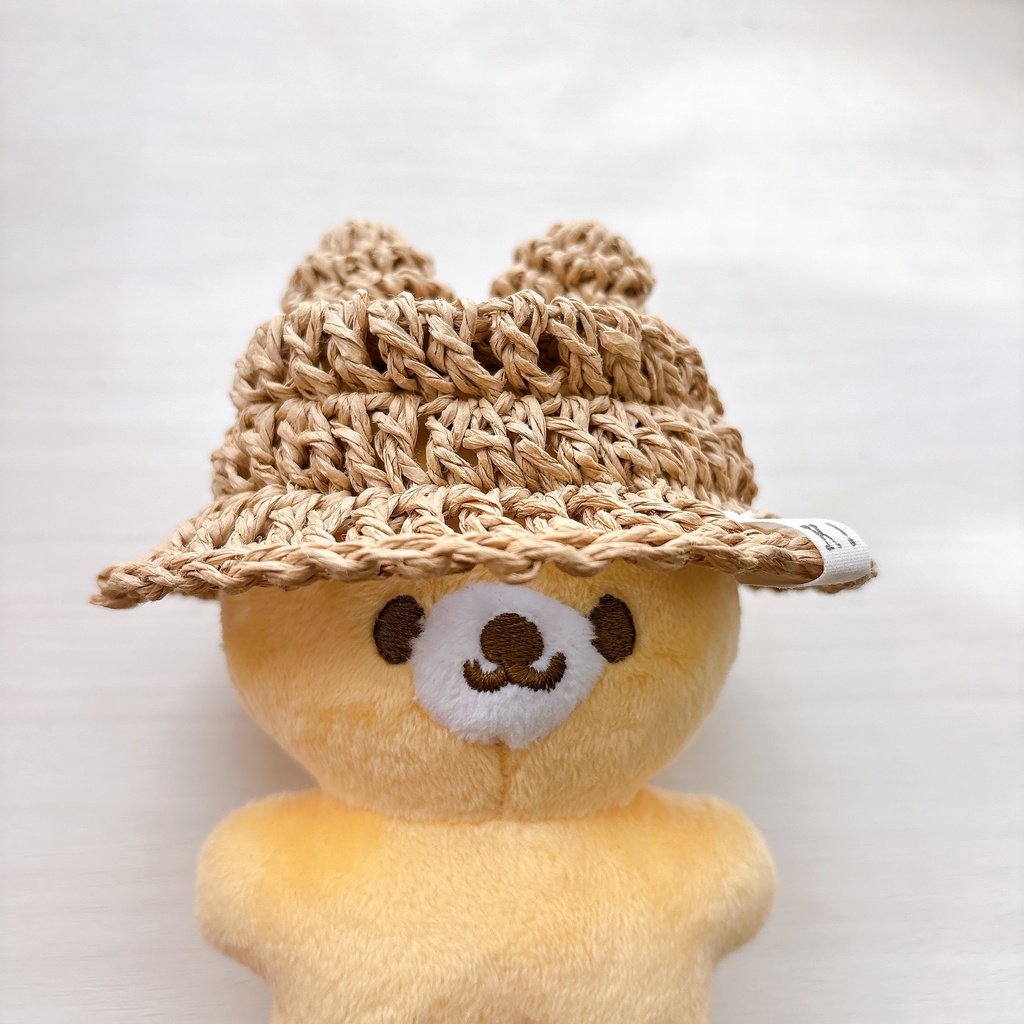 (数量限定)くま耳麦わら帽子 new(ブラウン)