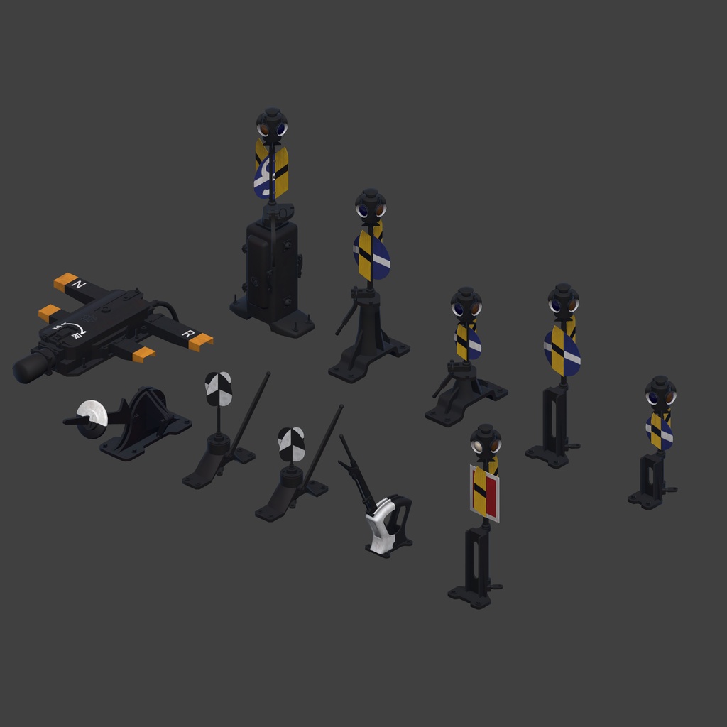 【VRChat想定】転てつ器11種セット