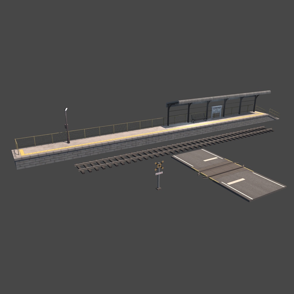 【VRChat想定】ローカル駅(都市近郊型)