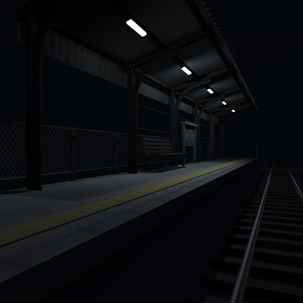 【VRChat想定】ローカル駅(都市近郊型)