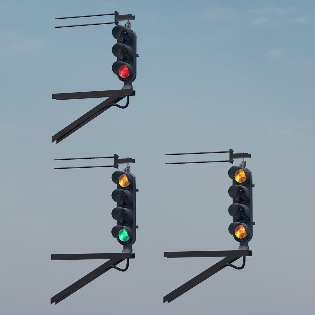 【VRChat想定】色灯信号機