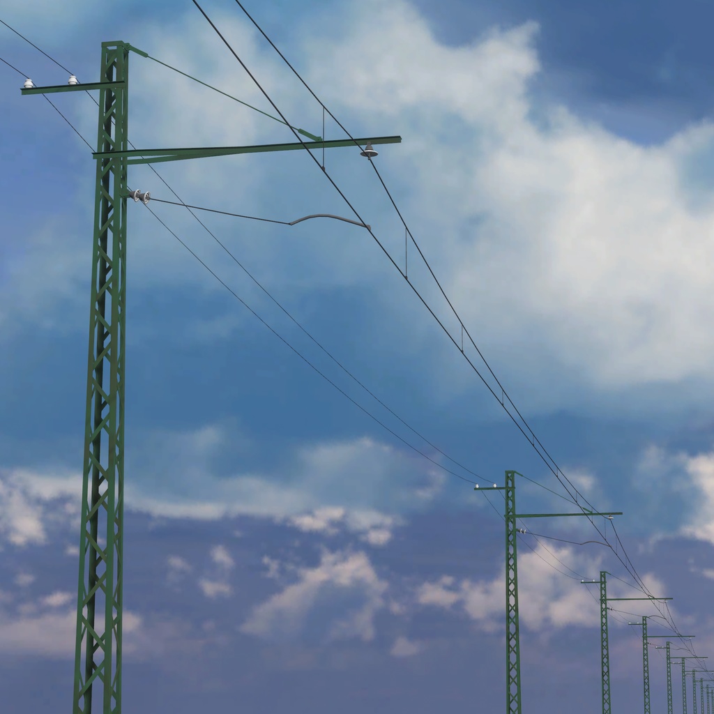 【VRChat想定】私鉄型架線柱