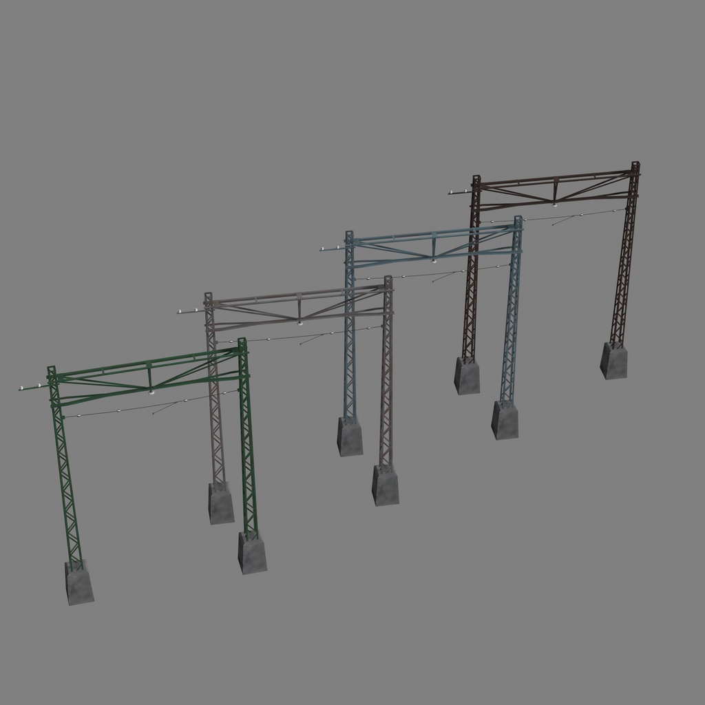 【VRChat想定】私鉄型架線柱