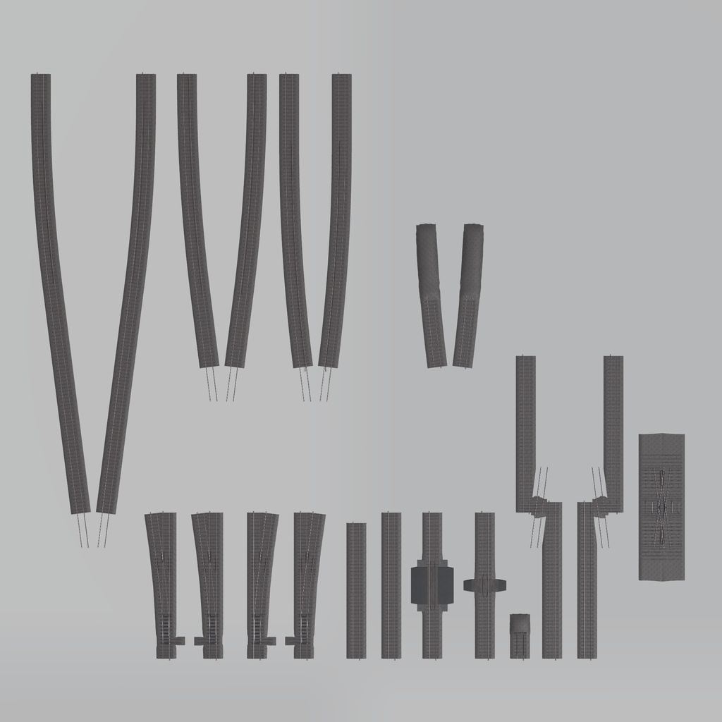 【VRChat想定】いなでんの線路セット