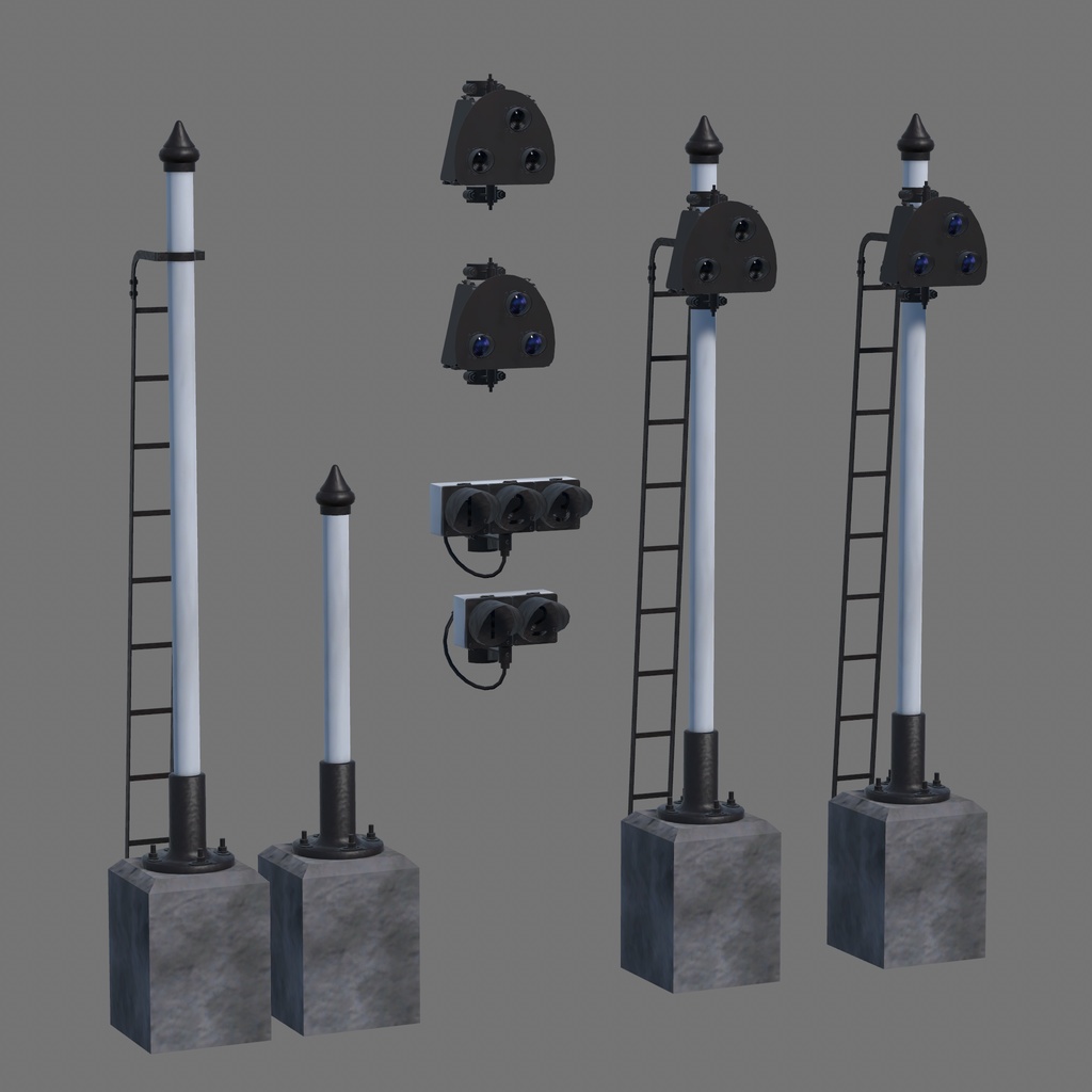 【VRChat想定】入換信号機・入換標識