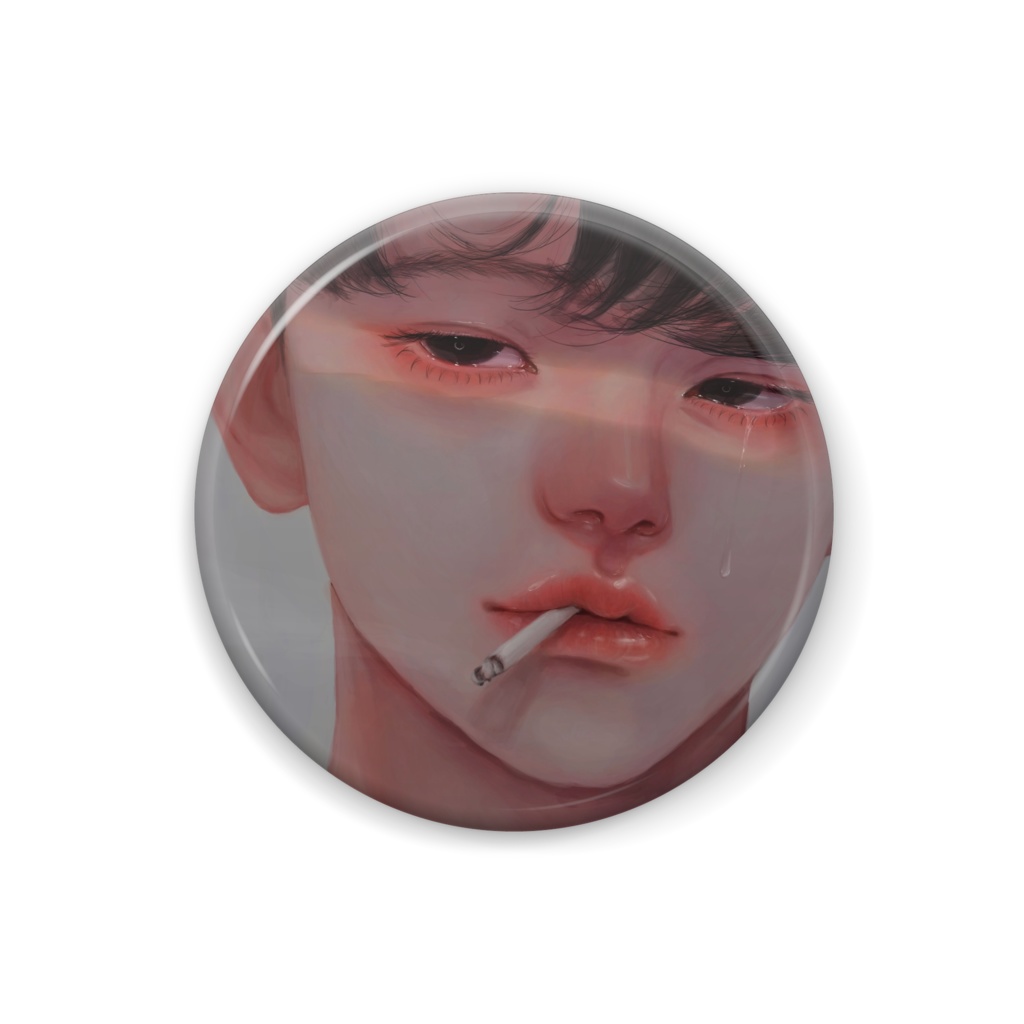 crying boy 缶バッジ