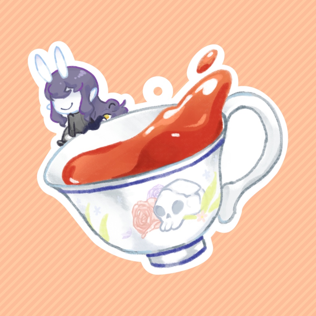 アクリルキーホルダー/惨音ンムネンのティーカップ