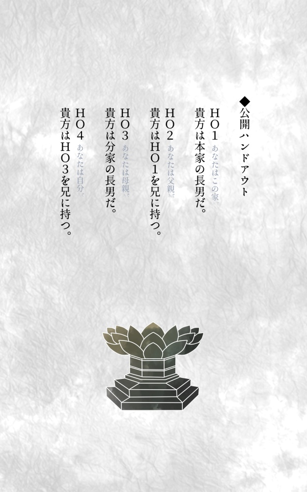 一門托生【CoCシナリオ】