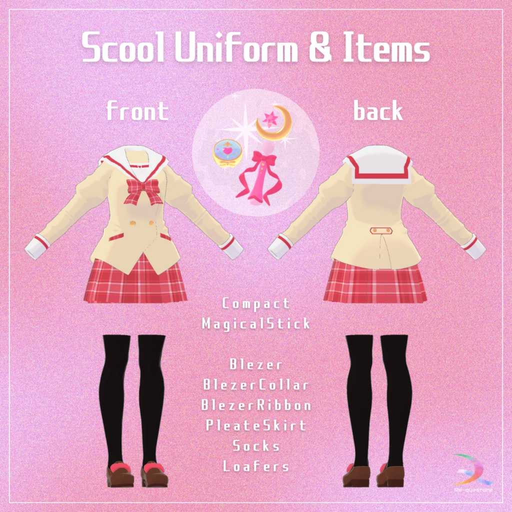 【複数アバター対応衣装】マジカル☆ムーンライト【ModularAvatar対応】