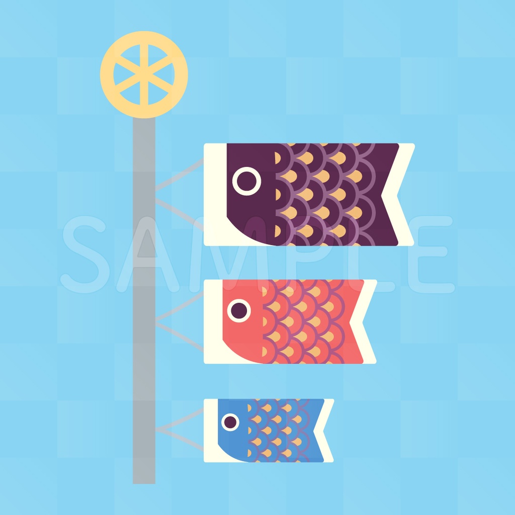 【商用利用可】かわいいこどもの日のイラスト素材【Illustrator/.ai形式】