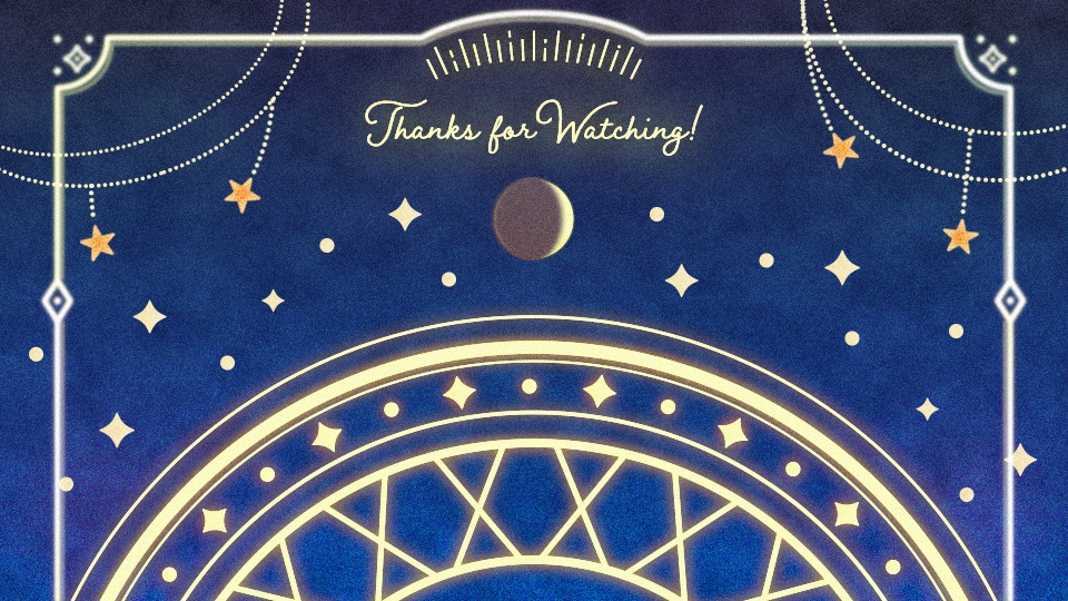 【配信者向け】「Moonlight」待機/離席/終了画面の動画素材_BRB_Stream Screen