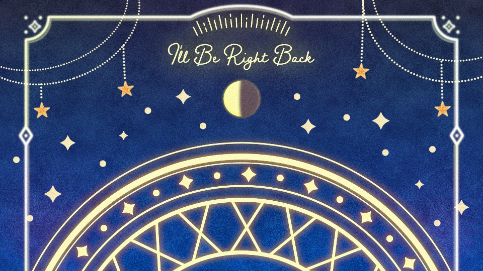 【配信者向け】「Moonlight」待機/離席/終了画面の動画素材_BRB_Stream Screen