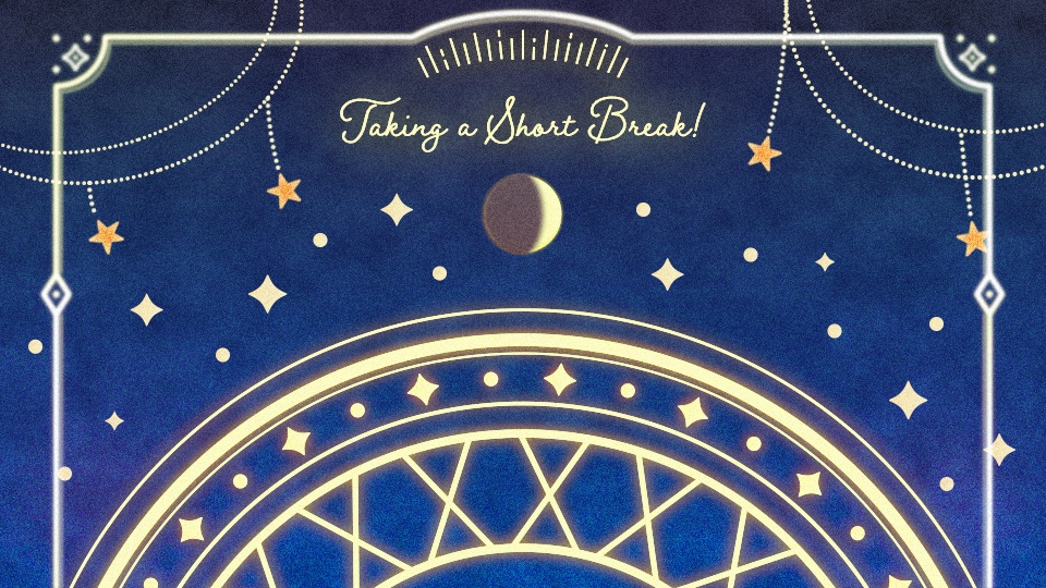 【配信者向け】「Moonlight」待機/離席/終了画面の動画素材_BRB_Stream Screen