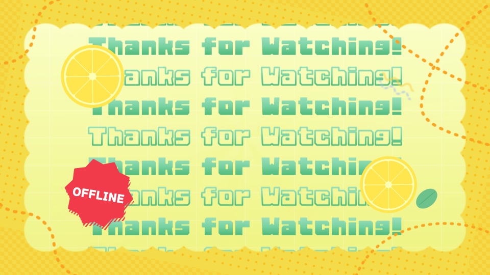 【配信者向け】「Lemon Squash」待機/離席/終了画面の動画素材_BRB_Stream Screen