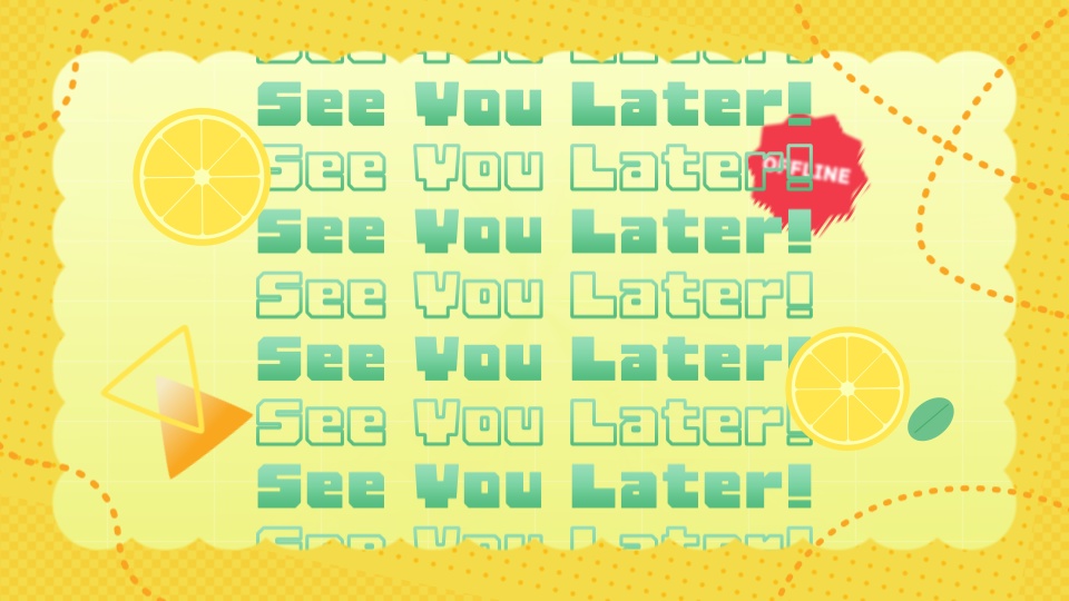 【配信者向け】「Lemon Squash」待機/離席/終了画面の動画素材_BRB_Stream Screen