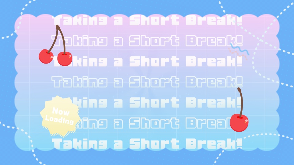 【配信者向け】「Cream Soda」待機/離席/終了画面の動画素材_BRB_Stream Screen