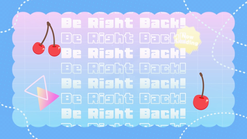 【配信者向け】「Cream Soda」待機/離席/終了画面の動画素材_BRB_Stream Screen