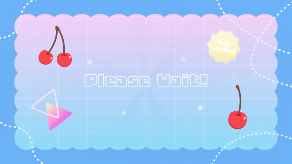 【配信者向け】「Cream Soda」待機/離席/終了画面の動画素材_BRB_Stream Screen