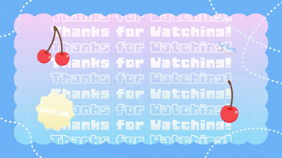 【配信者向け】「Cream Soda」待機/離席/終了画面の動画素材_BRB_Stream Screen