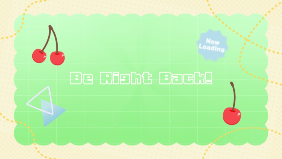 【配信者向け】「メロンクリームソーダ」待機/離席/終了画面の動画素材_BRB_Stream Screen