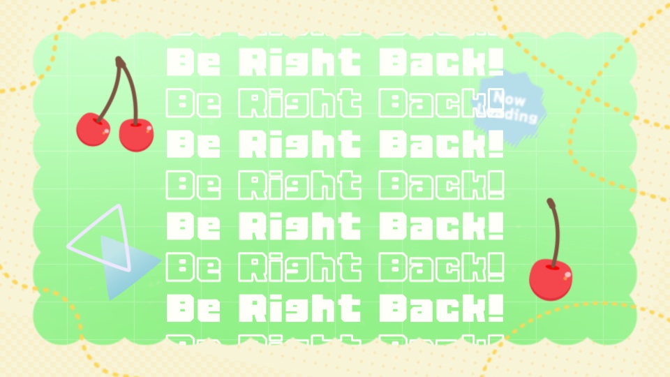 【配信者向け】「メロンクリームソーダ」待機/離席/終了画面の動画素材_BRB_Stream Screen