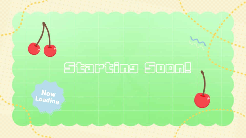 【配信者向け】「メロンクリームソーダ」待機/離席/終了画面の動画素材_BRB_Stream Screen