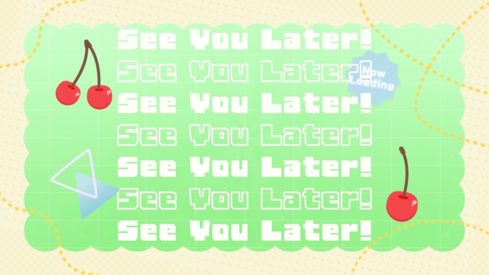 【配信者向け】「メロンクリームソーダ」待機/離席/終了画面の動画素材_BRB_Stream Screen